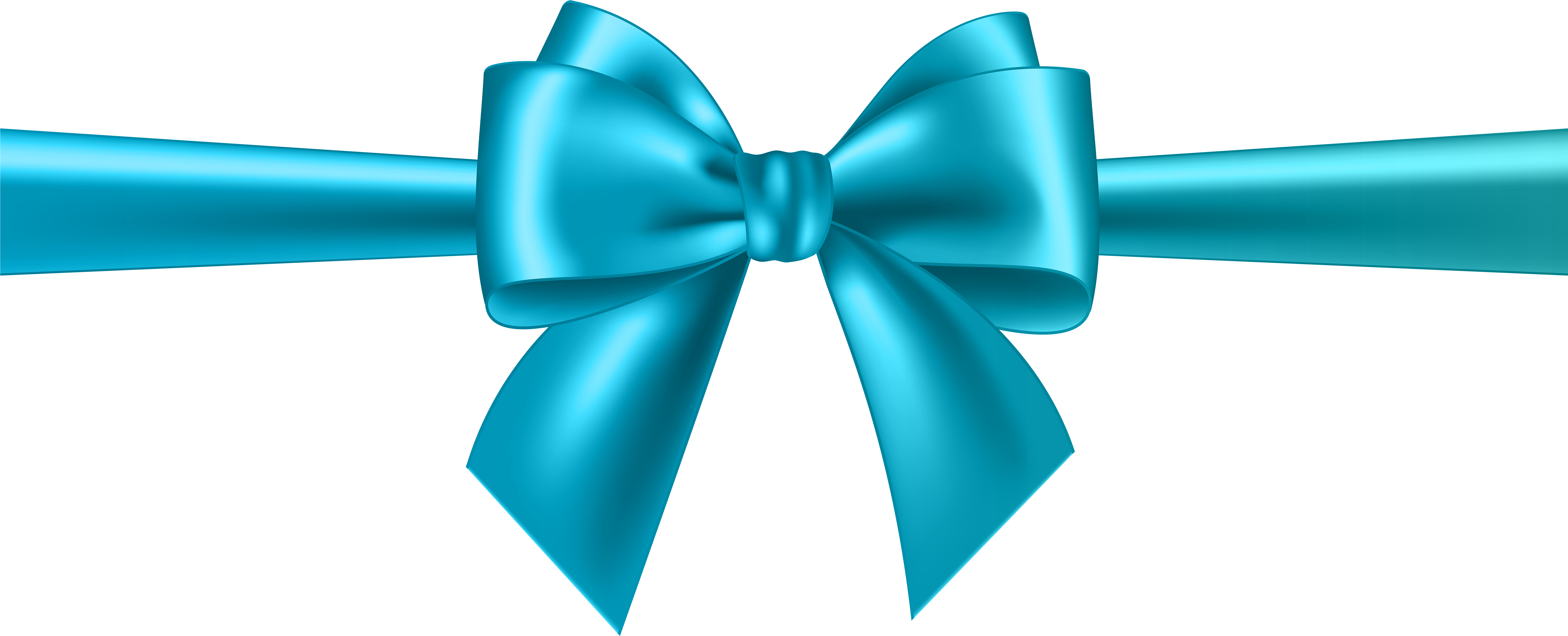 Picture Black And White Library Ribbon Clip Art Bow - Blue Bow With Ribbon Hd (8000x3317), Png Download