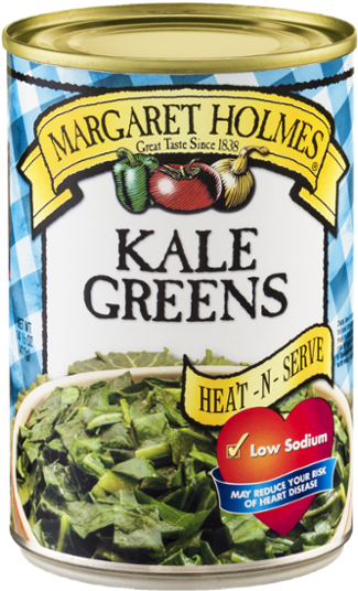 Greens & Spinach • Kale Greens - Margaret Holmes Seasoned Collard Greens - 14.5 Oz Can (394x600), Png Download