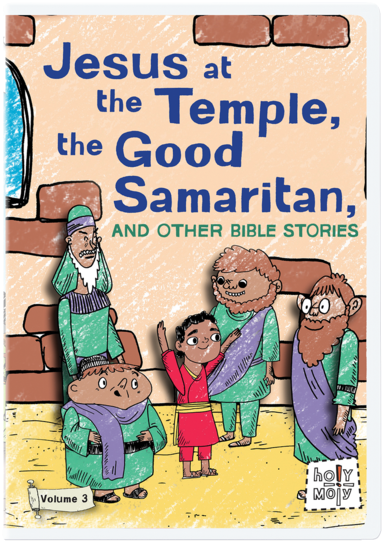 Jesus At The Temple, The Good Samaritan, And Other - Holy Moly: Jesus At The Temple, The Good Samaritan (426x599), Png Download