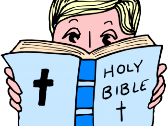History Clipart Book The Bible - Person Reading Bible (640x480), Png Download