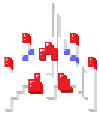 Hello Mortals, Alphamans - Galaga (345x400), Png Download