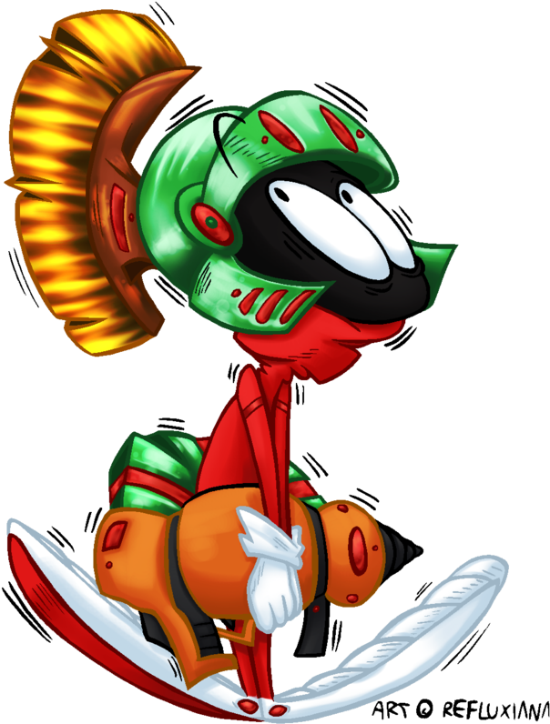 Comely Marvin The Martian Clip Art - Marvin The Martian Latest Cartoon (900x1161), Png Download
