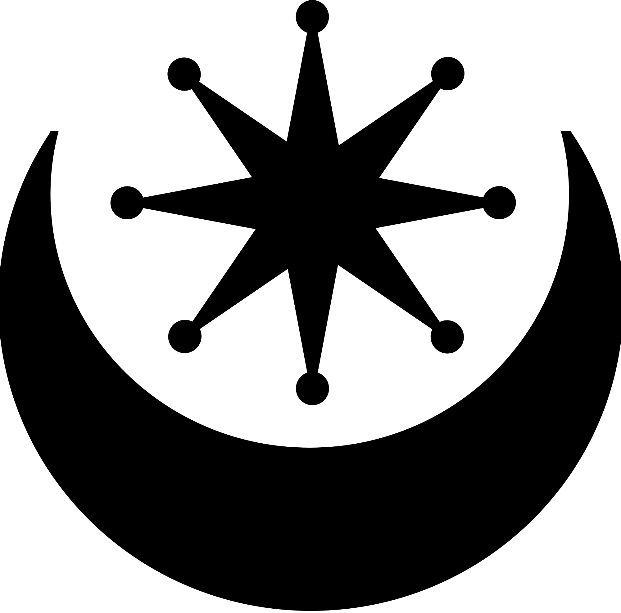 Star And Crescent From The Category All, Crusaders, - Byzantine Star And Crescent (2000x1976), Png Download
