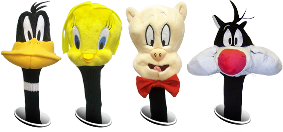 Tasmanian Devil, Yosemite Sam, Marvin The Martian, - Looney Tunes Golf Club Headcovers (600x268), Png Download