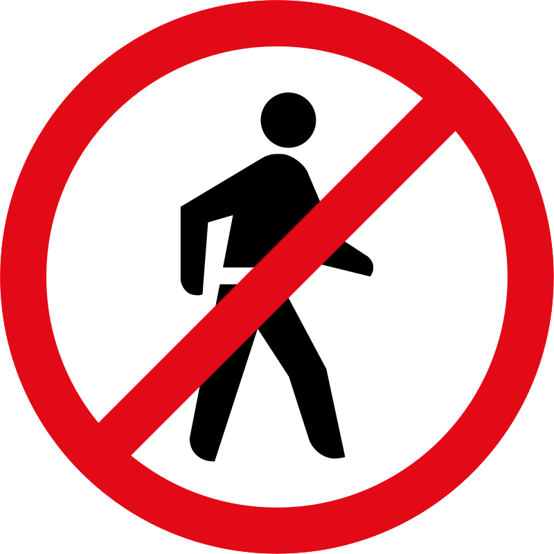 Pedestrian Prohibited Sign - No Drink (800x800), Png Download