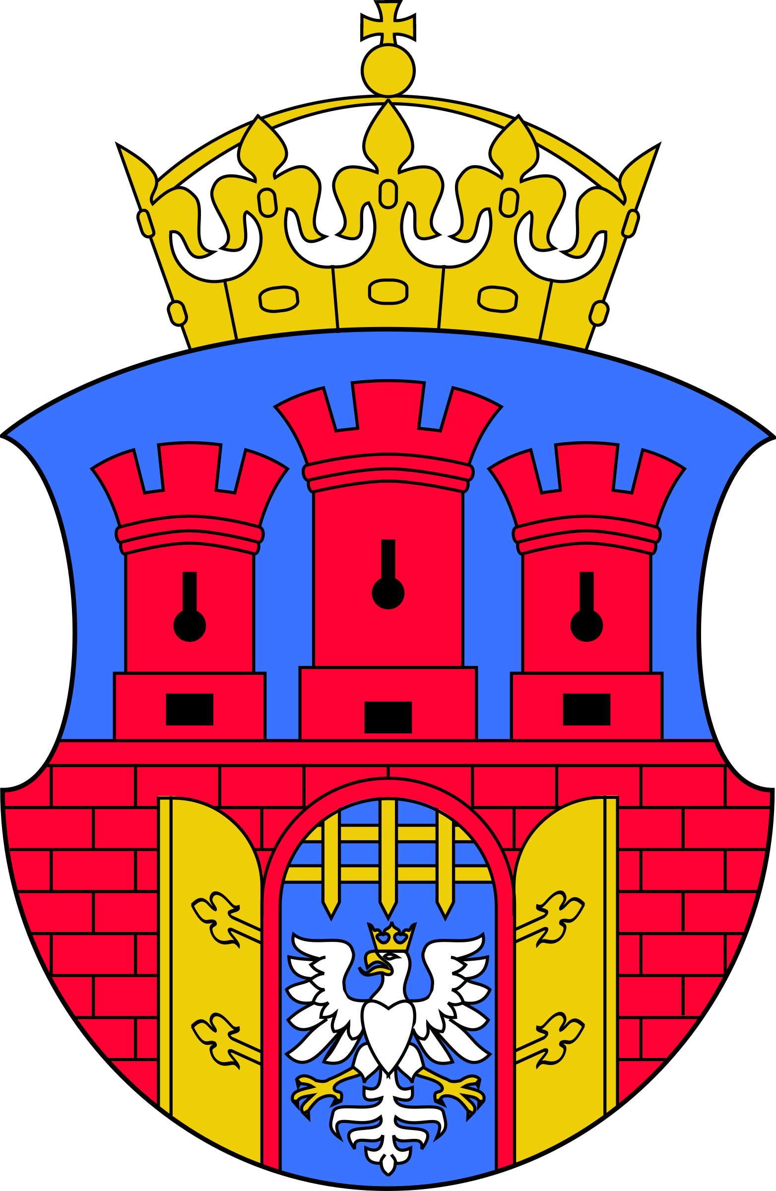 Cartoon Coat Of Arms Clipart - Krakow Coat Of Arms (1564x2400), Png Download