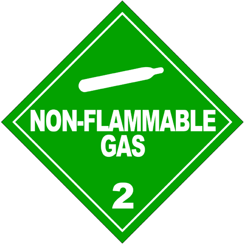 Nonflammable Gas Sign - Imdg Code Class 2 (500x500), Png Download