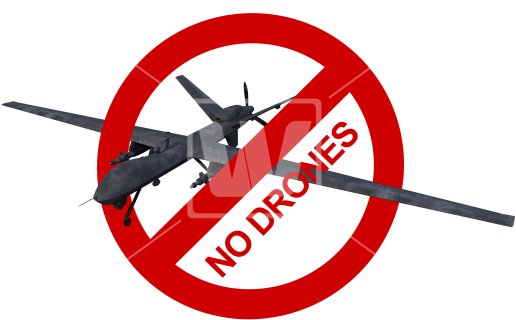 No Drones Allowed Sign - Unmanned Aerial Vehicle (550x351), Png Download