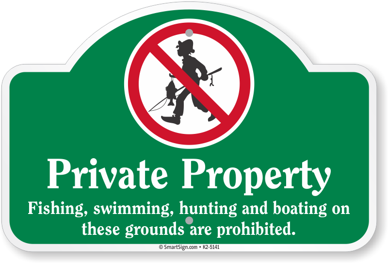 Private Property Fishing Swimming Prohibited Dome Top - Dome (800x542), Png Download