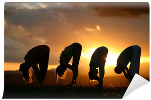 Patchimottanasana Yoga Silhouettes By The Sun Wall - Yoga (400x400), Png Download