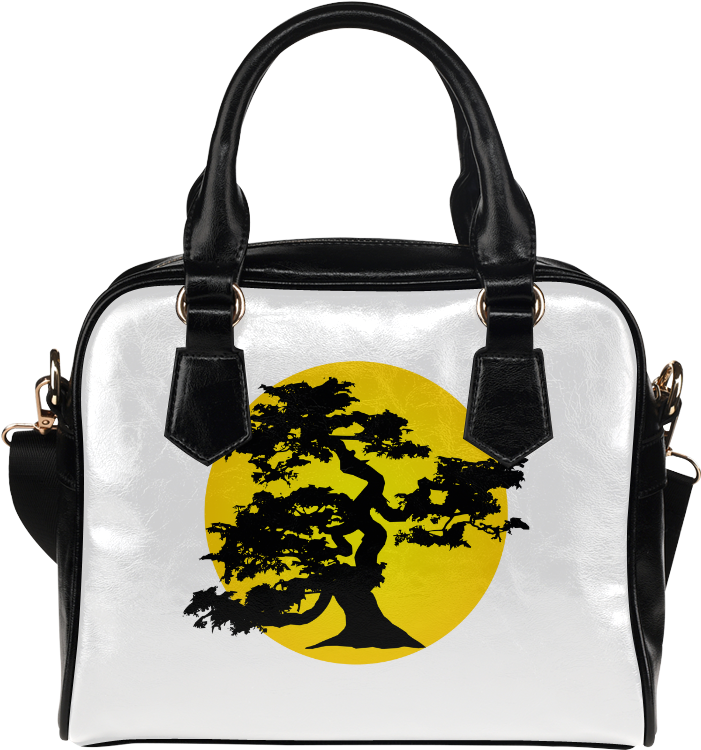 Bonsai Silhouette Sun Shoulder Handbag - Gifts For Chihuahua Lovers (1000x1000), Png Download