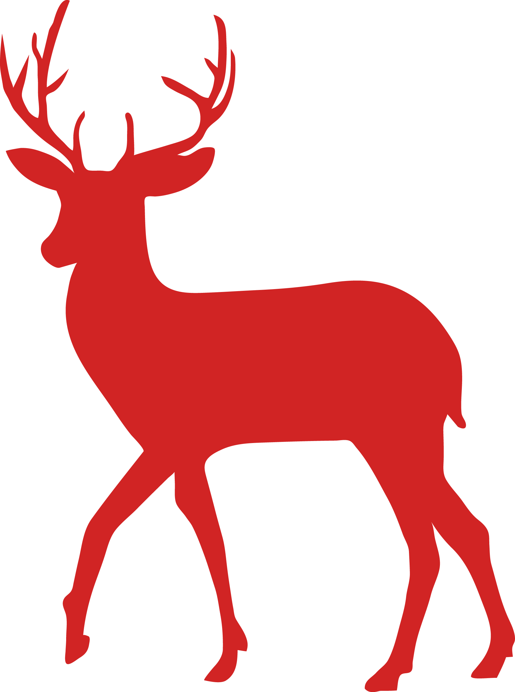 Mkc Reindeersilhouette1 Svg - Deer Icon Png (1783x2396), Png Download