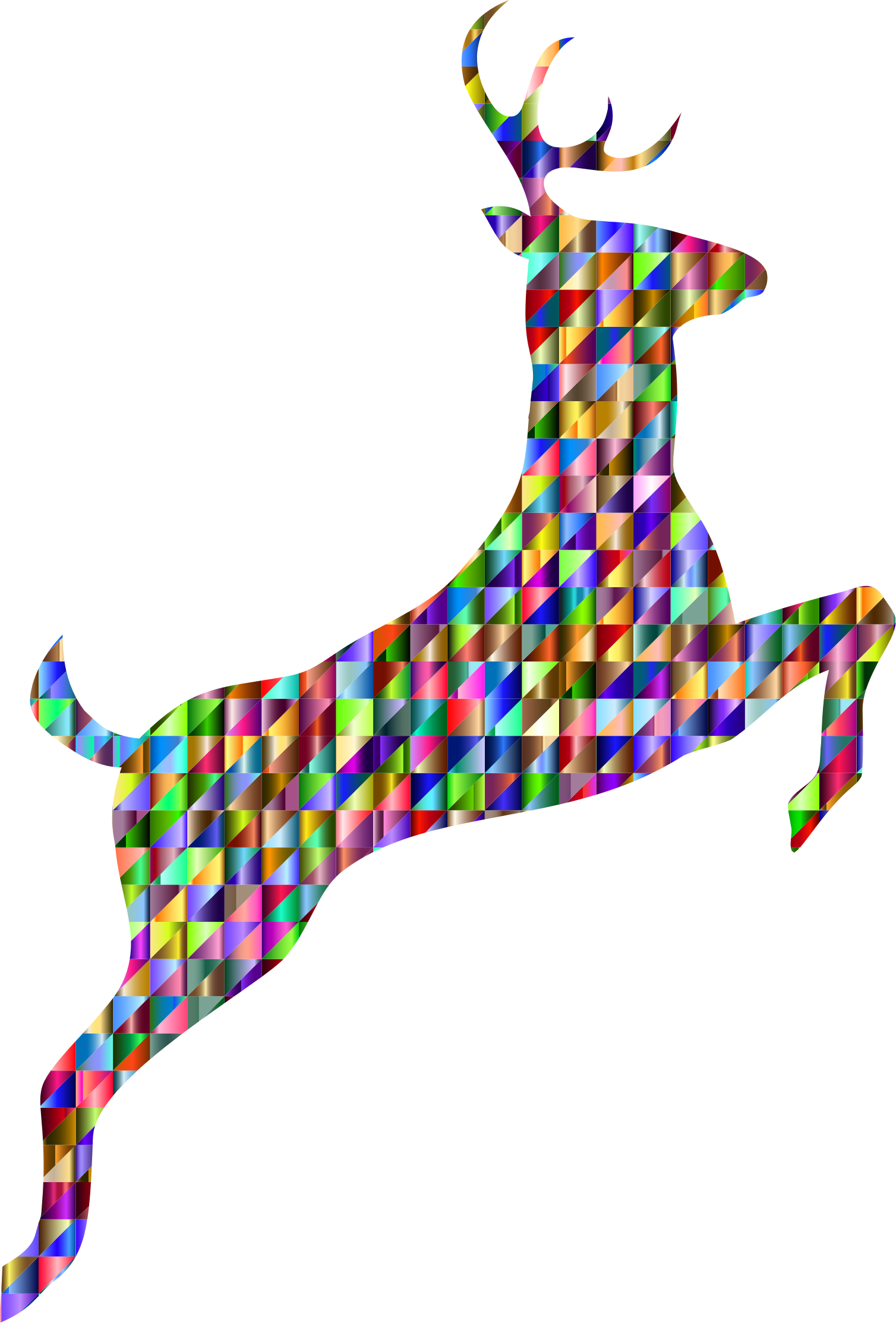 This Free Icons Png Design Of Low Poly Iridescent Leaping (1508x2226), Png Download