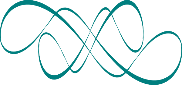 New Teal Swirl Clip Art At Clker - Teal Swirl Clip Art (600x279), Png Download