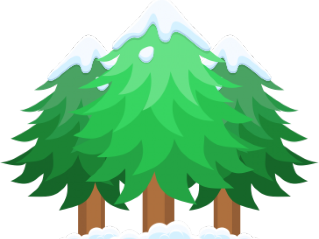 Snow Capped Trees Clip Art (640x480), Png Download