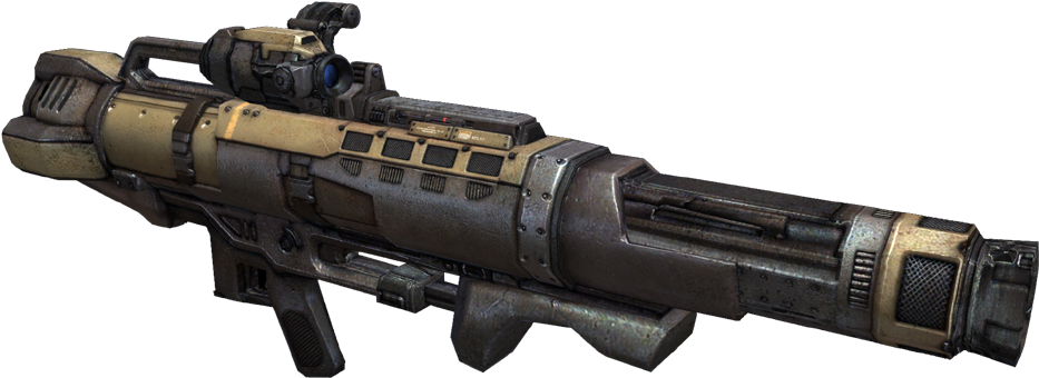 Rocketlauncher-world - Sci Fi Rocket Launcher (1000x458), Png Download