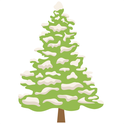 Snowy Tree Svg Scrapbook Cut File Cute Clipart Files - Snowy Pine Tree Clipart Transparent (432x432), Png Download