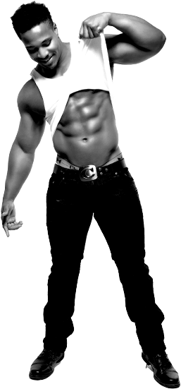 Black Male Models Black And White (274x562), Png Download