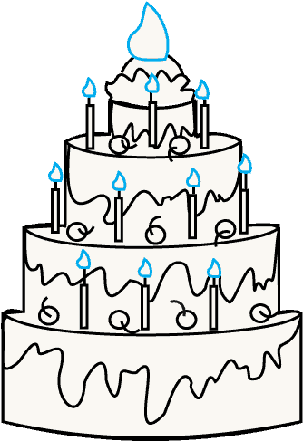 Cake, Small Cake, Hand Drawn Cake, Dessert Png Image - Cake (678x600), Png Download
