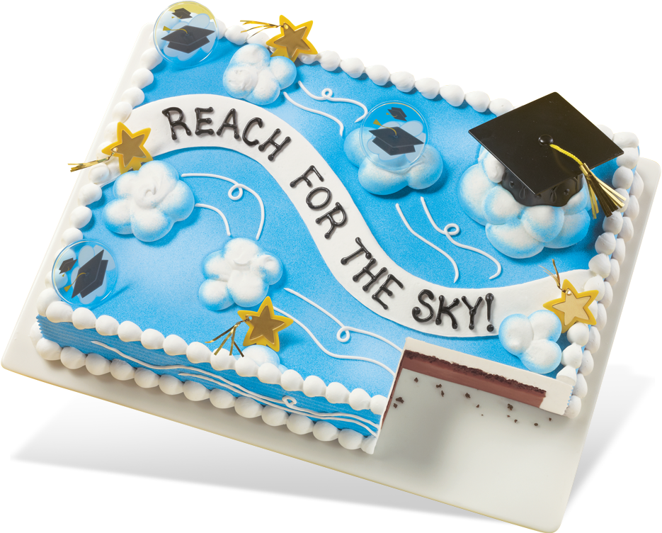 Dq® Sheet Cake - Dairy Queen Graduation Cakes (743x600), Png Download