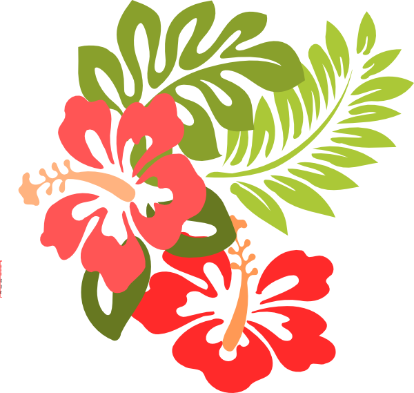Hawaii Clipart Hawaiian Theme - Hibiscus Clip Art (600x569), Png Download