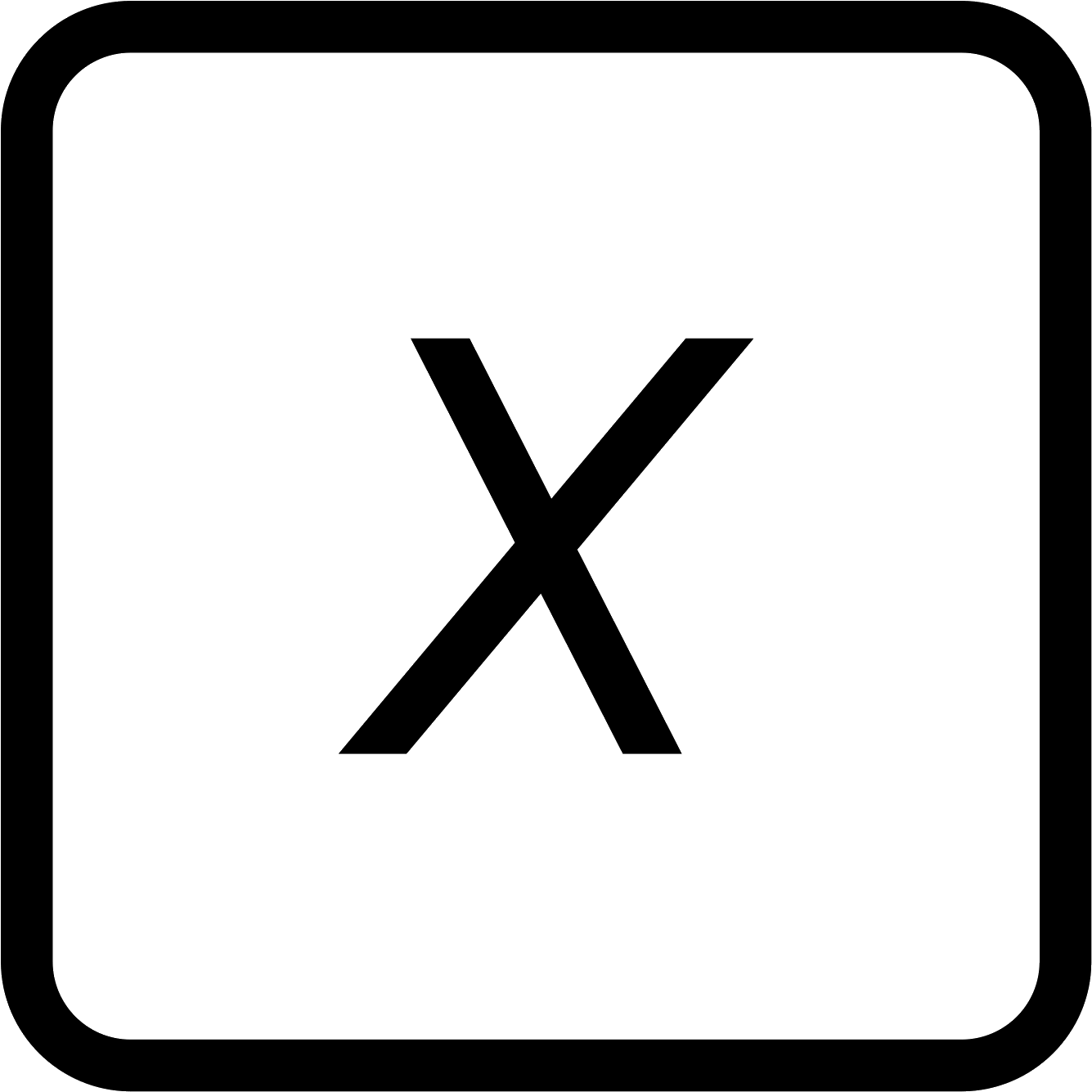 X Coordinate Icon - Continuous Integration (1600x1600), Png Download