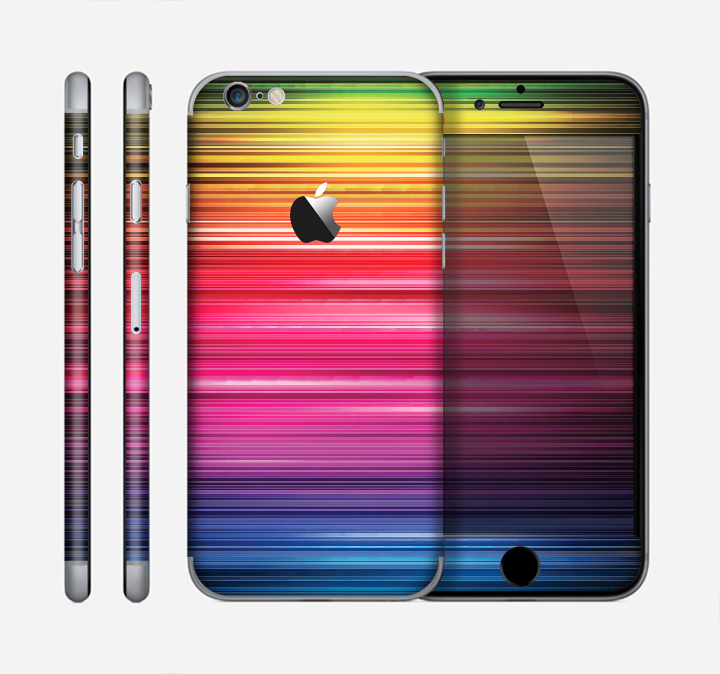 The Straight Abstract Vector Color-strands Skin For - Iphone 6 Galaxy Skin (720x674), Png Download