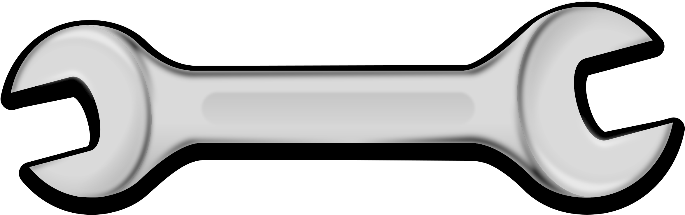 Wrench Clip - Wrench Clipart (2400x960), Png Download