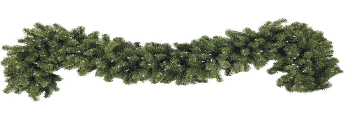 Garland Download Transparent Png Image - Christmas Garland Pine Png (1185x414), Png Download