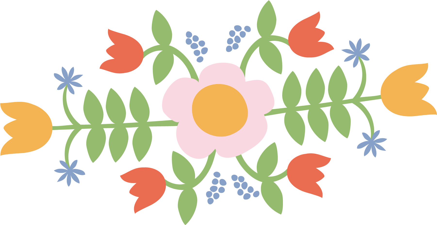 Gezellig - Floral Design (1800x935), Png Download
