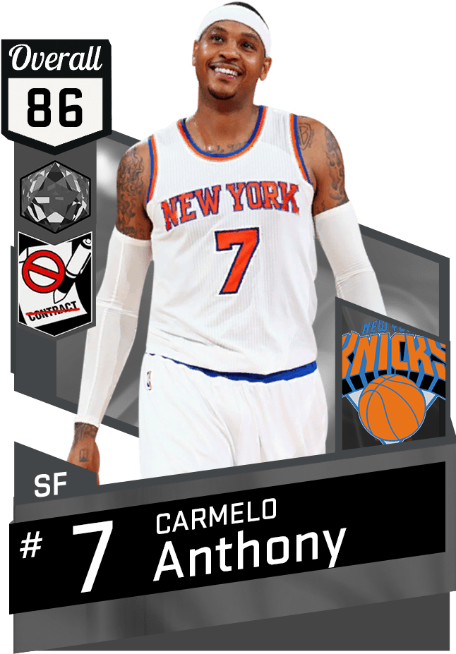 Carmelo Anthony - Carmelo Anthony 2k17 (651x941), Png Download