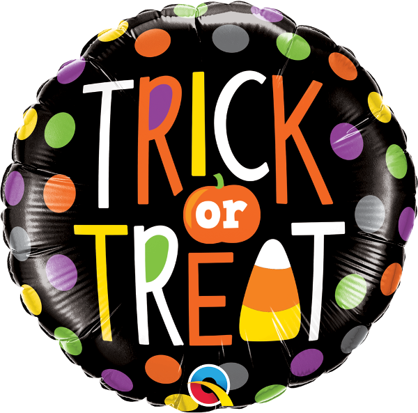 Halloween Candy Pack - Burton & Burton Hal Trick Or Treat Dots Foil Balloon (600x593), Png Download