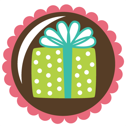 Present In Circle Scallop Svg Scrapbook File Free Svg - Stickers De Cumpleaños Minnie (432x432), Png Download