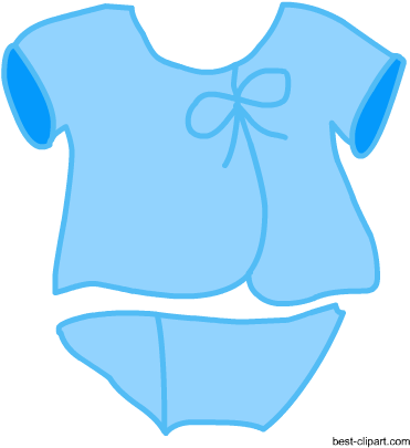 Baby Clothes In Blue Color, Free Clip Art - Clip Art (450x450), Png Download