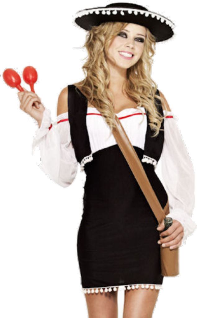 Mariachi Dress For Girls & Overview - Costume Hat (768x1024), Png Download