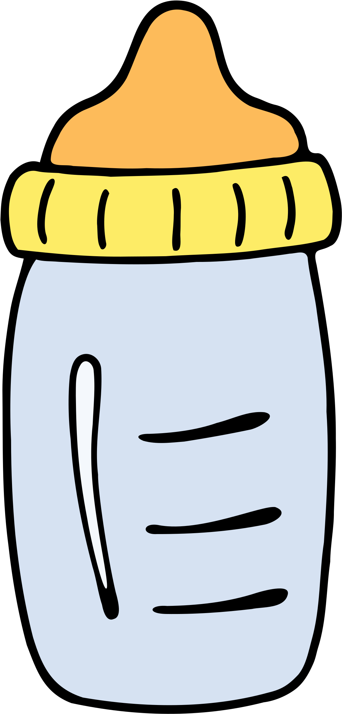 Handkerchief - Clipart - Baby Bottle Clip Art (282x589), Png Download