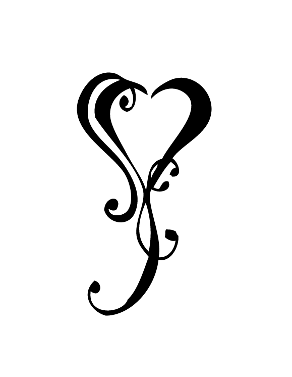 She Requested A Heart For The Purpose Of Tattooing - Drawing (579x746), Png Download