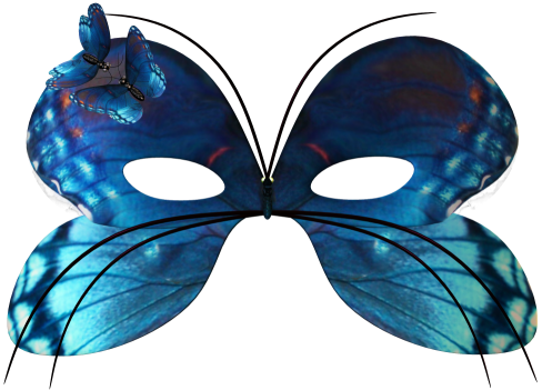 Mask-butterfly - Butterfly Mask Clipart (488x351), Png Download