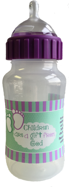 Baby Bottle Fundraiser To Support Pregnancy Center - Plastic Bottle (230x640), Png Download