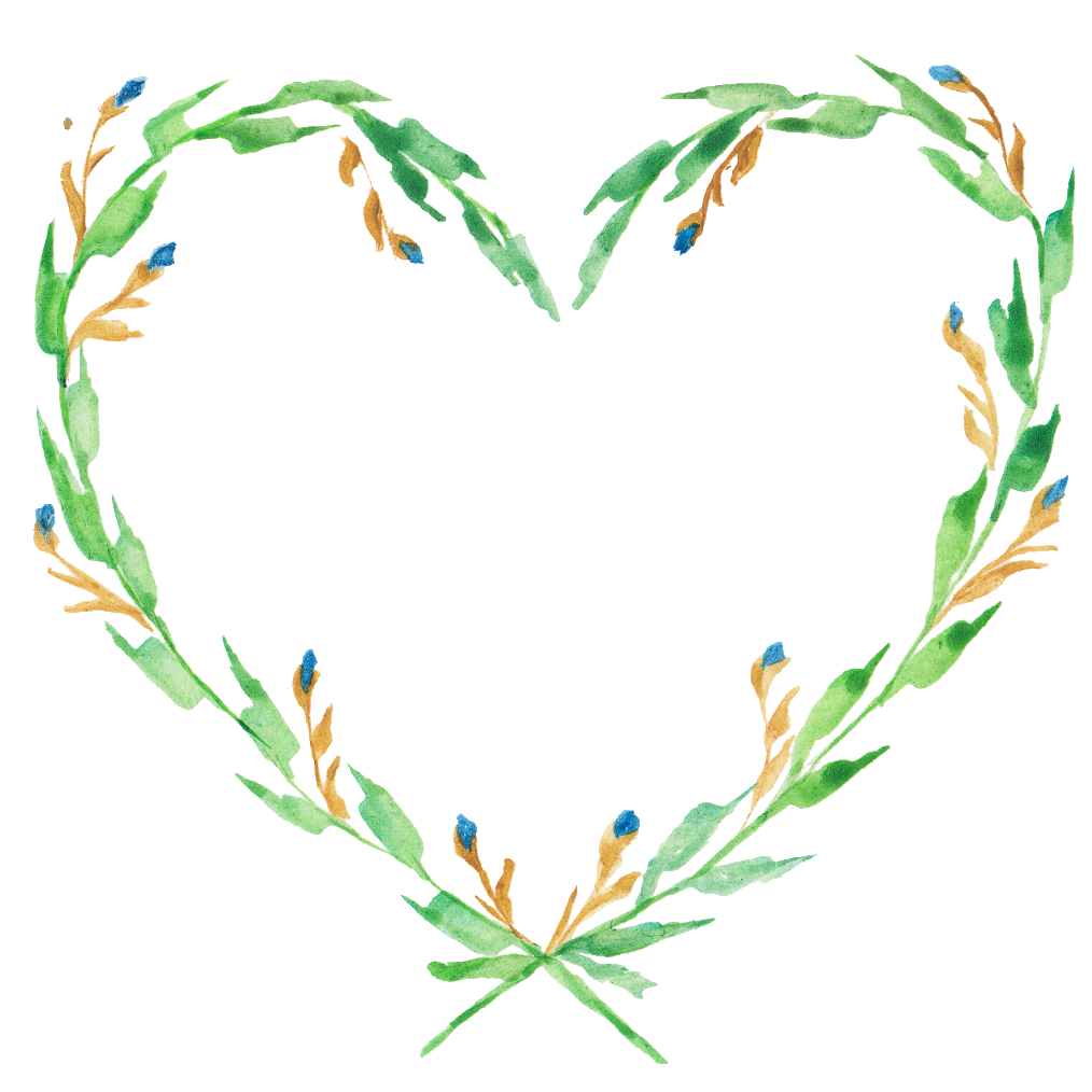 Green Leafy Wreath Of Transparent Love - Garland (1024x1020), Png Download