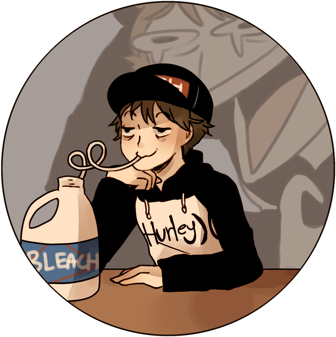 Leafy On Twitter - Leafy Drinking Bleach Shirt (1200x1200), Png Download