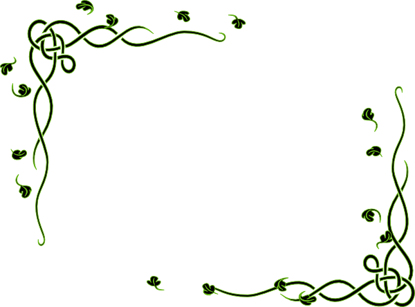Small - Shamrock Vine Corner Rubber Stamp By Drs Designs (600x444), Png Download