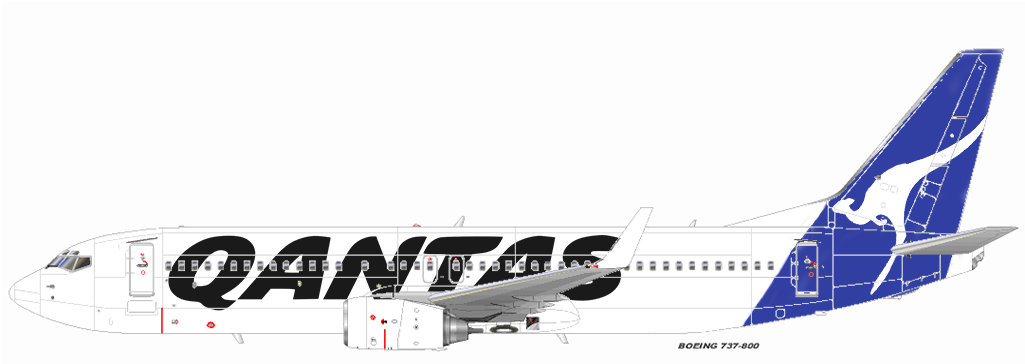 Qantasnew 112 Kb - Transparent Aircraft Template (690x336), Png Download