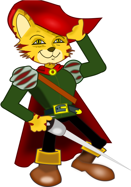 Puss In Boots - Cat With Boots Cartoon (744x800), Png Download