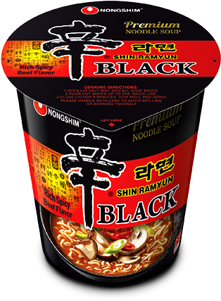 Shin Black Cup Noodle Soup - Shin Black Cup Noodle (480x480), Png Download