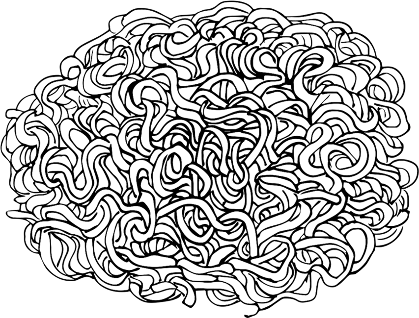 Clip Download Noodle Drawing At Getdrawings - Coloring Book (900x900), Png Download