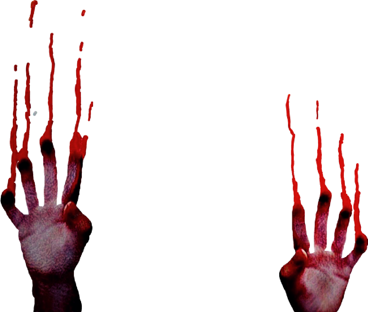 Hands Blood Splatter Bloody Drip Halloween Memezasf - Blood (1207x1024), Png Download