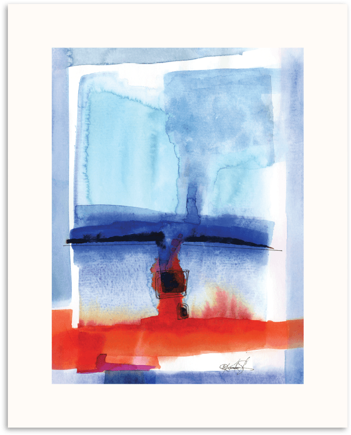 Kathy Morton Stanion Watercolor Abstraction - Artist Lane Watercolor Abstraction 126 By Kathy Morton (900x900), Png Download