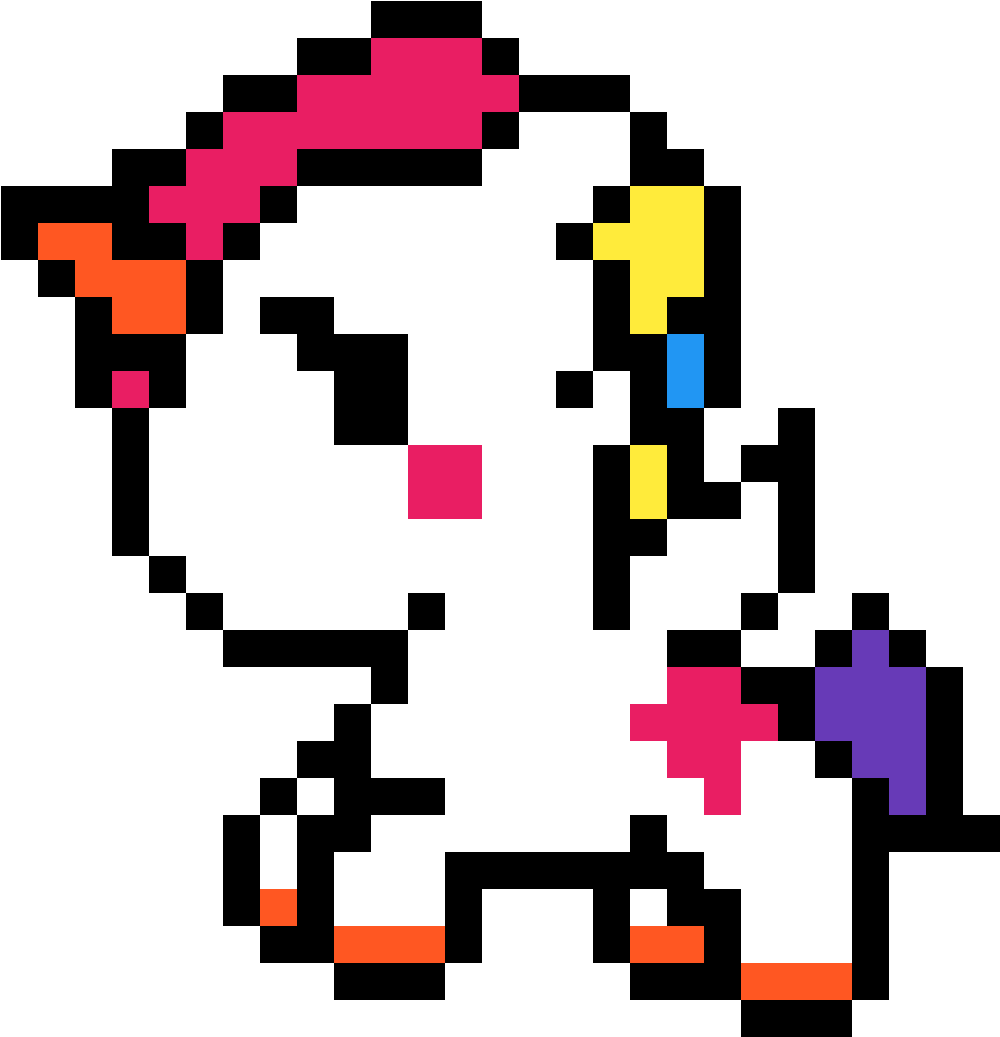Banner Library Stock Tokidoki Unicornio Transprent - Easy Unicorn Pixel Art (1184x1184), Png Download