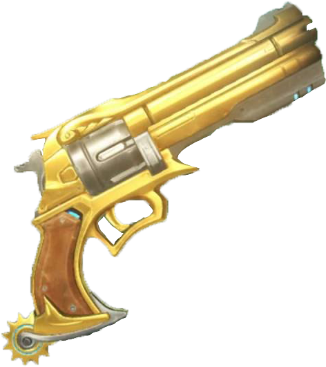 Gold Revolver Png Banner Freeuse - Imágenes De Pistola De Oro (544x580), Png Download